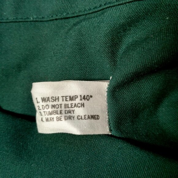 Riverside Coveralls Jumpsuit Medium/Large Regular Green Canvas Short Sleeve Vtg - Picture 5 of 16